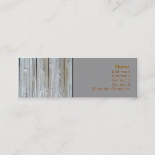 Customizable Wooden Siding Business Card