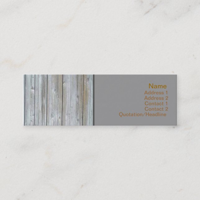 Wooden Siding Business Card (Front)