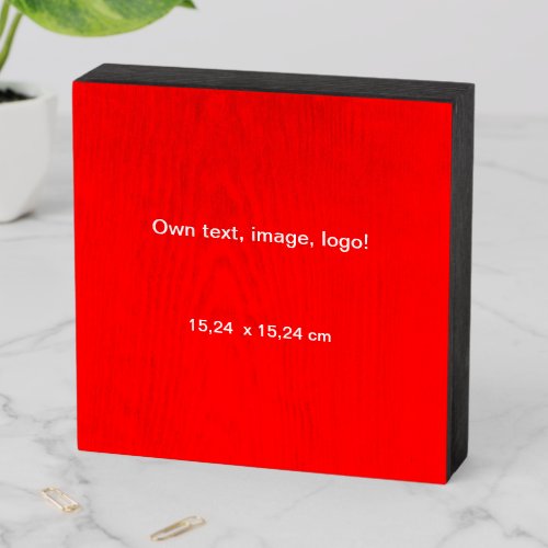 Wooden Sign Box 6 x 6 uni Red