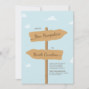 Wooden Sign Change of Address Moving Announcement