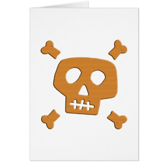 Wooden Skull Card