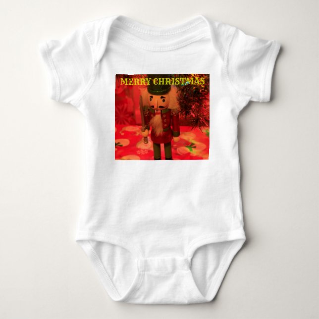 Wooden Soldier Christmas T-Shirt Baby Bodysuit (Front)