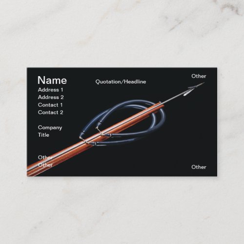 Wooden speargun business card