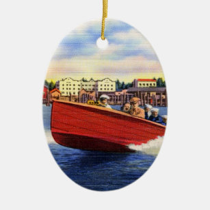 Wooden Boat Ornaments & Keepsake Ornaments | Zazzle