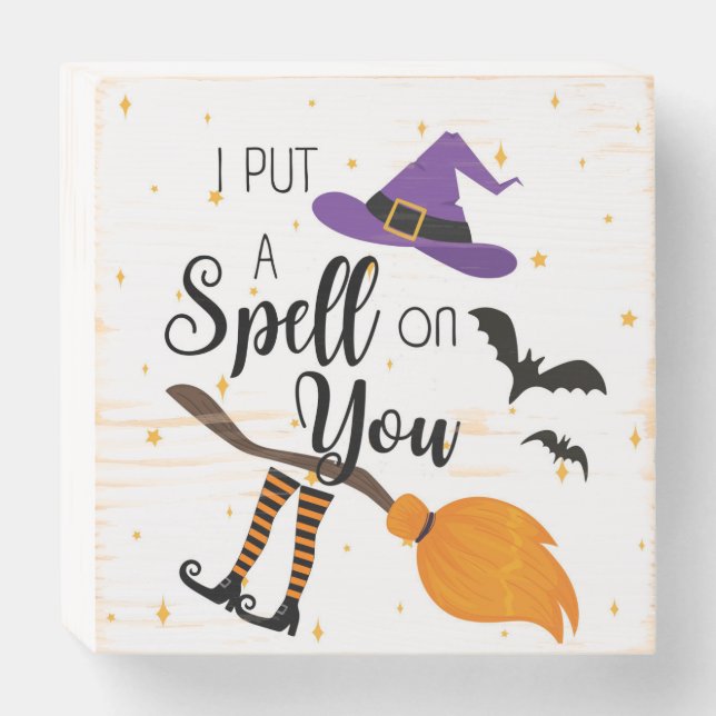 Wooden Spell On You Sign (Front Horizontal)