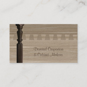 Wooden spindle and dovetail joint business card