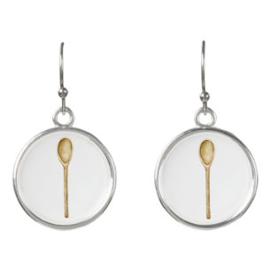 Wooden Spoon Earrings For Bakers And Cooks