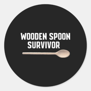 Wooden Spoon Survivor Classic Round Sticker