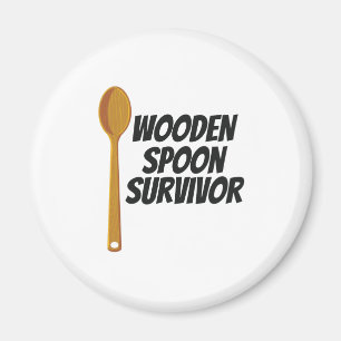 Wooden Spoon Survivor Funny Nostalgia Magnet