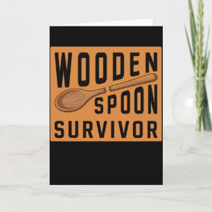 Wooden Spoon Survivor Funny Parenting Humor Card
