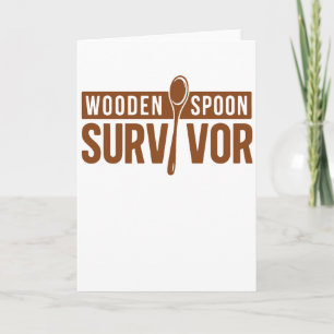 Wooden Spoon Survivor Funny Parenting Humor Card
