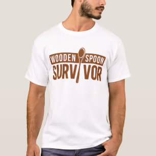 Wooden Spoon Survivor Funny Parenting Humor T-Shirt