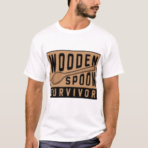 Wooden Spoon Survivor Funny Parenting Humor T-Shirt