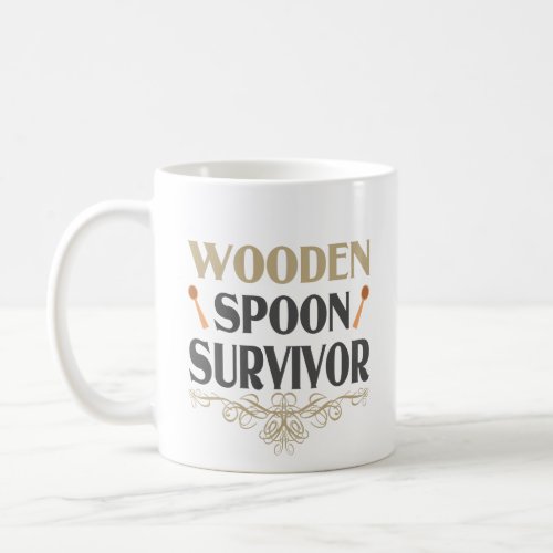 Wooden Spoon Survivor Funny Retro Vintage  Coffee Mug