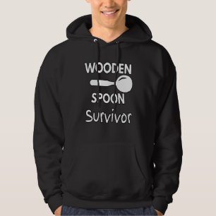 Wooden Spoon Survivor Humor Mens Novelty Sarcastic Hoodie