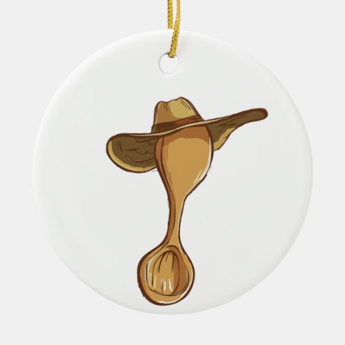 Wooden Spoon Survivor Mug Ceramic Ornament