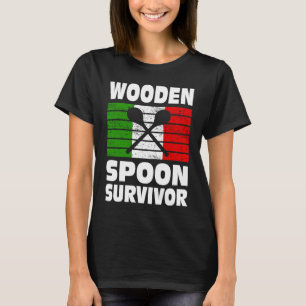 Wooden Spoon Survivor Vintage Retro Italian Humor T-Shirt