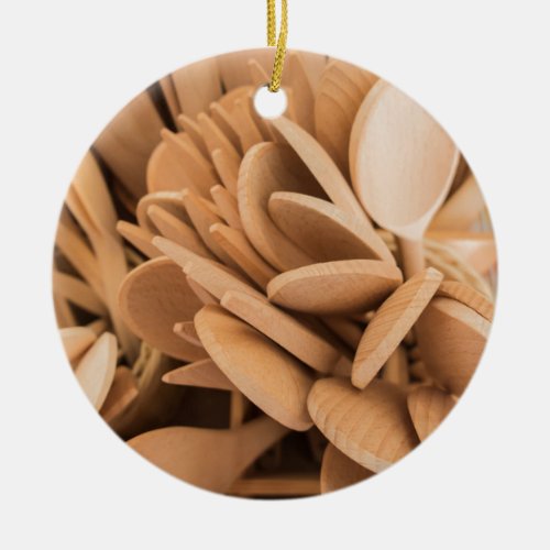 wooden spoons and ladles christmas ornament