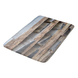 Wooden Stacked Pallet Wood Natural Photography Bath Mat