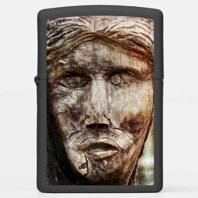 Wooden Stare Zippo Lighter (Front)