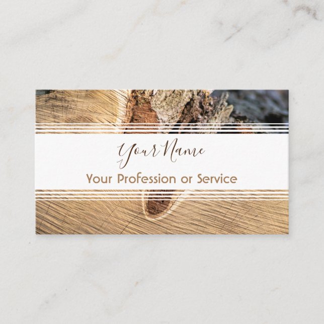 Wooden stripes for interior design and carpentry!  business card (Front)