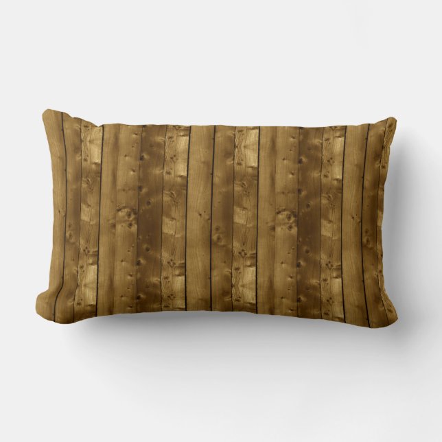 Wooden Stripes Lumbar Pillow (Front)