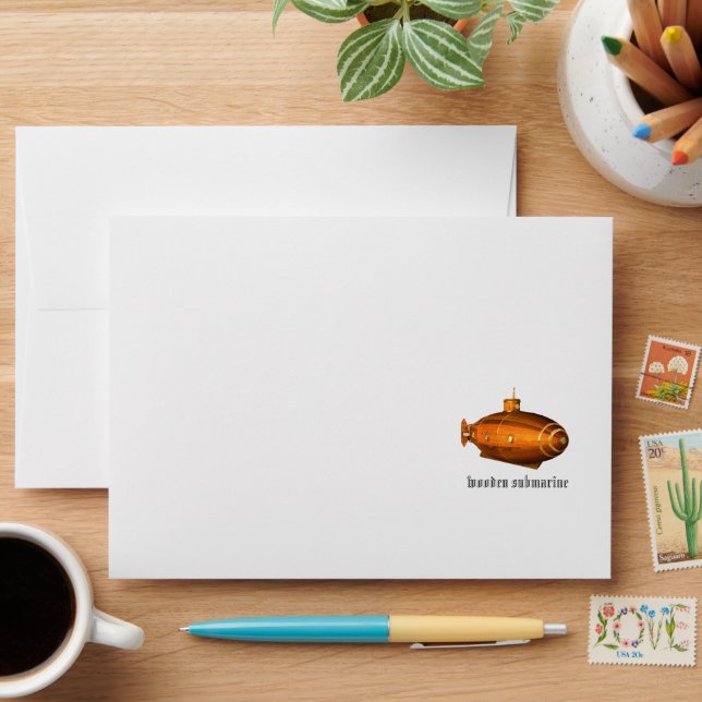 wooden submarine envelope (Desk)