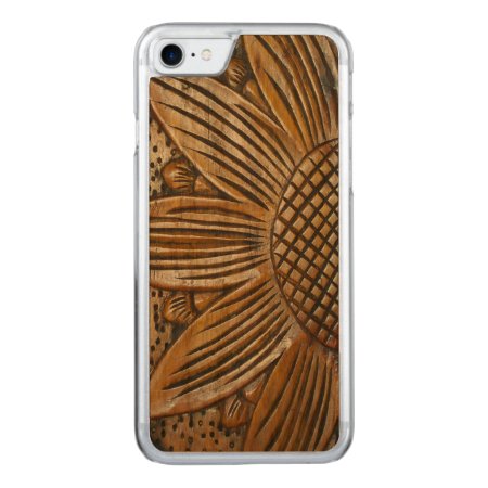 Wooden Sunflower Print Carved® Wood Carved Iphone 8/7 Case