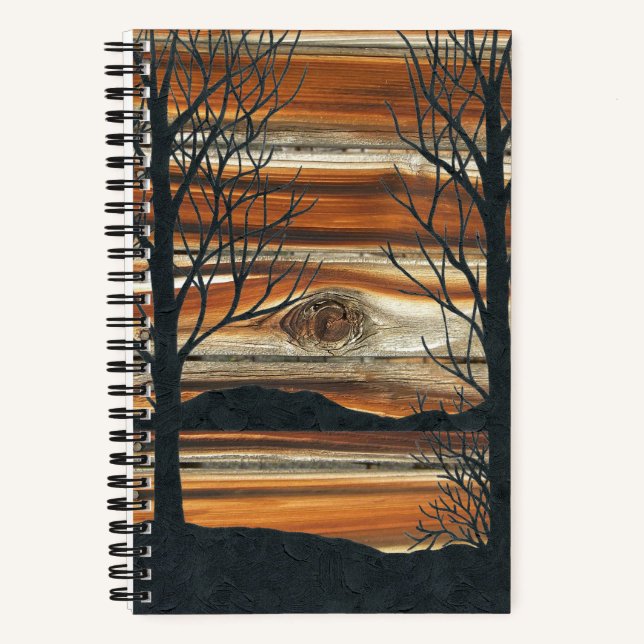 Wooden Sunset Notebook (Front)