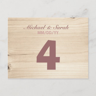 Wooden Table Number