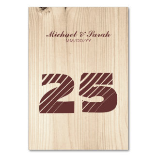 Wooden Table Number