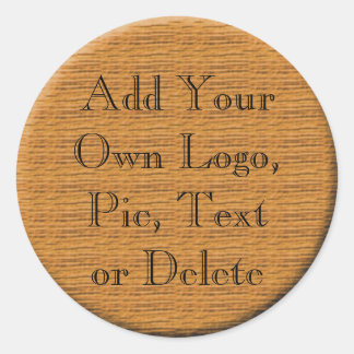 Wooden Template Round Stickers