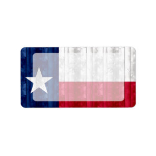 Wooden Texan Flag Label