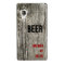 wooden texture beer bottle label