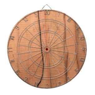 Wooden texture dart board