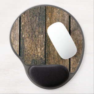 Wooden texture gel mouse pad