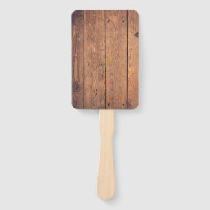 Wooden texture hand fan
