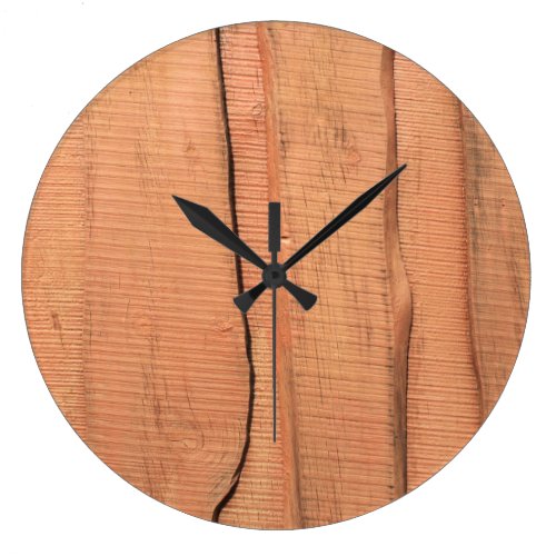 Wooden texture large clock