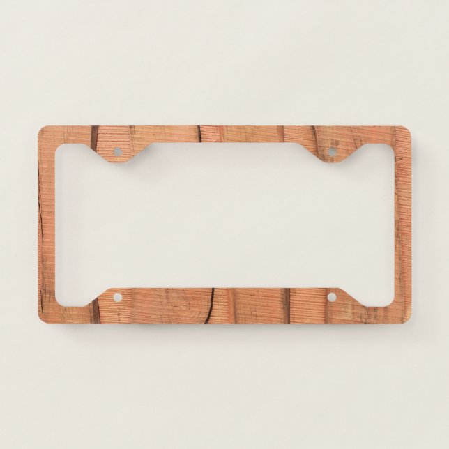 Wooden texture license plate frame (Front)