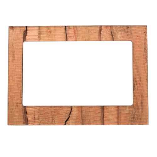 Wooden texture magnetic picture frame