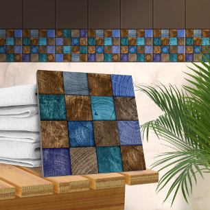 Wooden Texture Mosaic Art Ceramic Tile