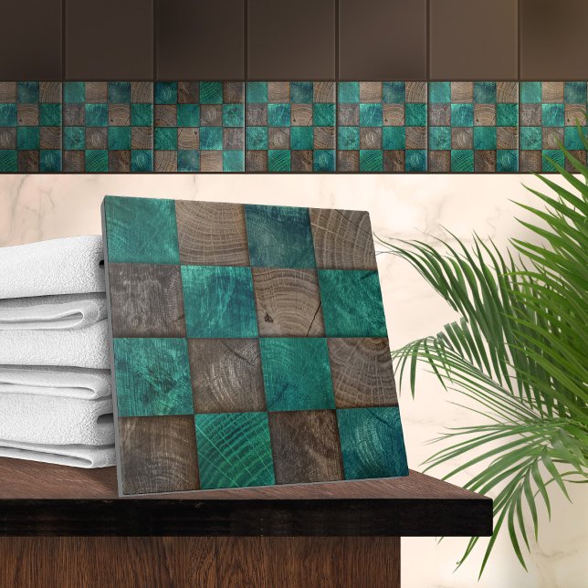 Wooden Texture Mosaic Art Ceramic Tile (Creator Uploaded)