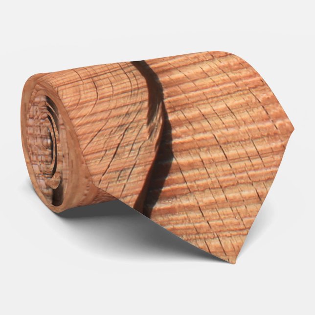 Wooden texture neck tie (Rolled)