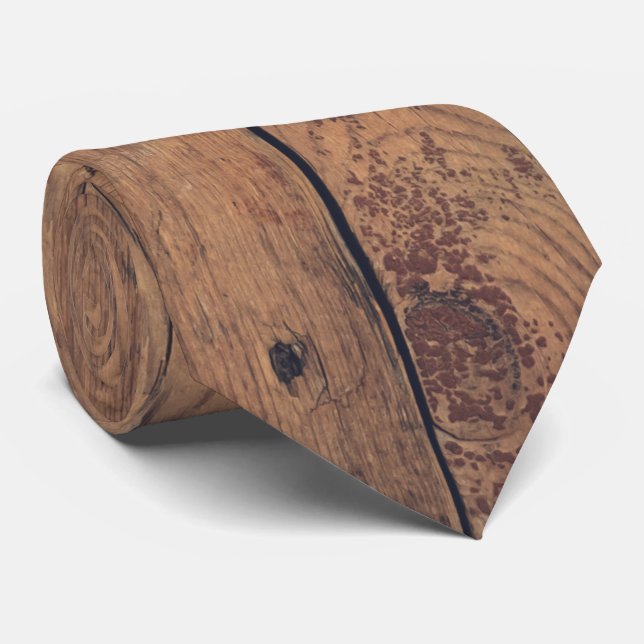 Wooden texture neck tie (Rolled)