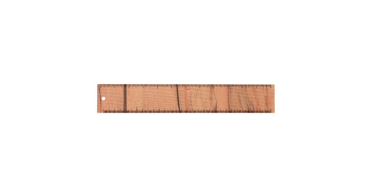 Wooden texture ruler | Zazzle