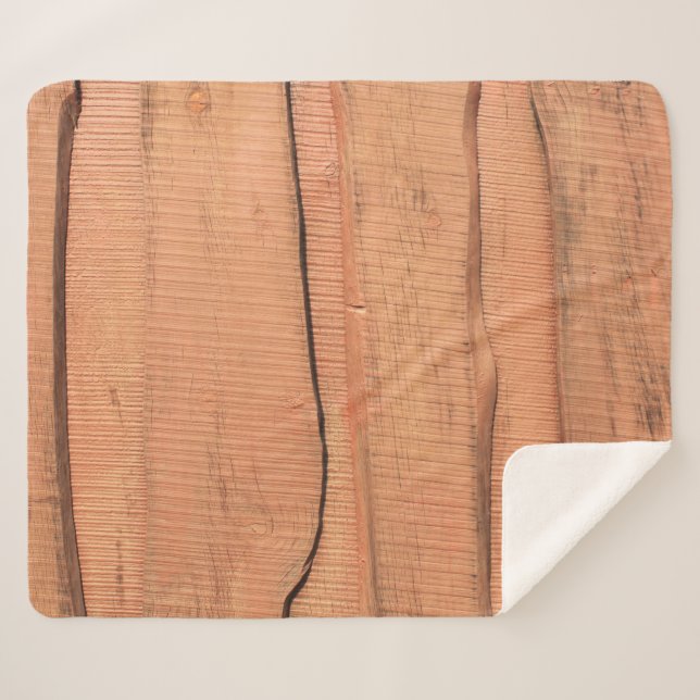 Wooden texture sherpa blanket (Front (Horizontal))