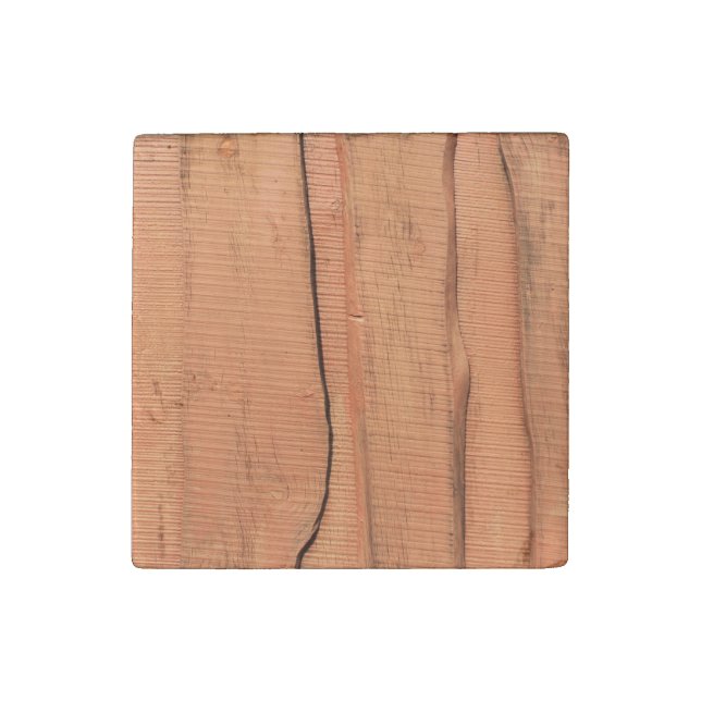 Wooden texture stone magnet (Front)
