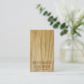 Wooden Texture - Style E Business Card (Standing Front)