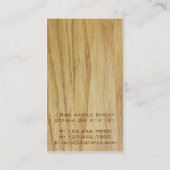 Wooden Texture - Style E Business Card (Back)