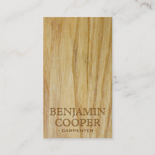 Wooden Texture - Style E Business Card (Front)